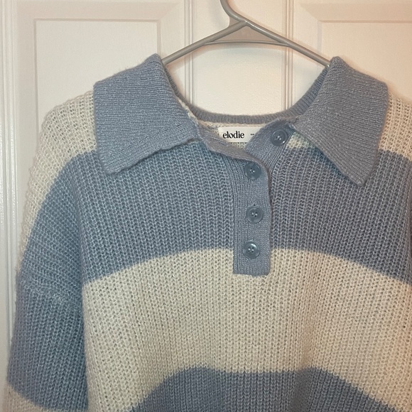 Elodie Blue and White Striped Sweater - Picture 2 of 3